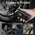 Tire Inflator Portable Air Compressor – Cordless 150PSI Pump with 10000mAh Battery for Car, Bike, Motorcycle, and Ball by DailySale