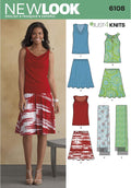New Look Pattern 6108 - Misses Just 4 Knits Separates, Size: A (4-6-8-10-12-14- by Vanessa Jane