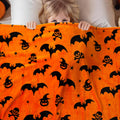 SE SOFTEXLY Ghost Halloween Reversible Pumpkin Fleece Throw Blanket 50x70 by Deal US