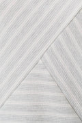 CREW NECK SLEEVELESS DIAGONAL PANEL STRIPE TOP: LT GREY-CREAM STRIPE by Boutique 23