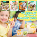 ISUSSER 50Pc Reusable Snack Pack Containers Double Compartment Clear Plastic by Deal US