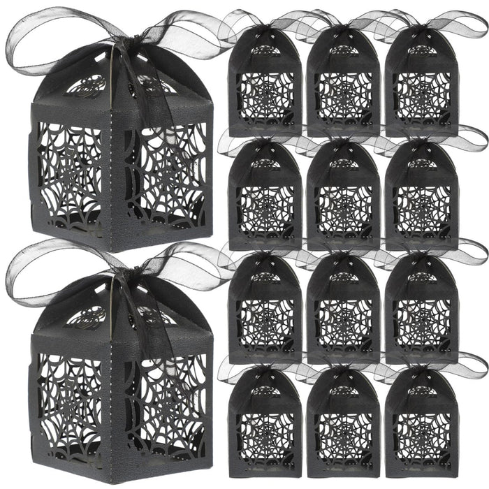 BESTOYARD Halloween Hollow Die-Cut Candy Boxes Black 8.27x4.53in 50pcs by Deal US