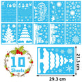 MISS FANTASY Christmas Window Clings 10 Sheets White Snow Scene Decorations by Deal US