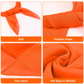 Cyunda Chiffon Scarf Classic Retro Ribbon Square Neck 26x26in Orange by Deal US