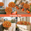 RICHMYC Artificial Fall Flowers 12 Bundles Orange Yellow Eucalyptus 13.8IN by Deal US