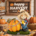 Hodao Thanksgiving Scarecrow Turkey Pumpkin Decor Farmhouse Fall Centerpiece Red by Deal US