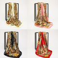 Square Head Satin Scarf Silk Feeling Hair Scarf 35" Head Scarves Bandana f