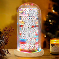 Aolamegs Friendship Bracelets Organizer with Lights Transparent Rustic Wood Base by Deal US