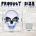 Waipfaru Halloween Scream Mask with Gloves Blue 2PCS Plastic by Deal US