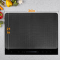 TWIZIUAO Electric Stove Cover Mat Heat Resistant Silicone Black 36x21 by Deal US