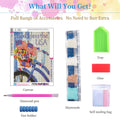 Miairivy God Bless The USA Diamond Art Kit DIY 5D Full Drill 12x16 inches by Deal US