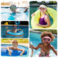 Graynoma Swim Goggles 2 Packs with Earplugs UV Protection Green Pink Size 10-18 by Deal US