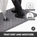 JEEDOVIA Indoor Door Mat Non-Slip Rubber Backing Grey 20x31.5 by Deal US