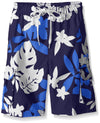 Kanu Surf Little Boys Voyage Floral Swim Trunk, Navy, Small (4)