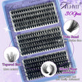 KLHYIT Wispy Lash Clusters 300PCS 10-22mm Mixed D C 30D-50D Eyelash Extensions by Deal US