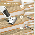 DEXDE 4-Pack Non-Slip Chenille Linen Stair Treads 9x30 Beige by Deal US