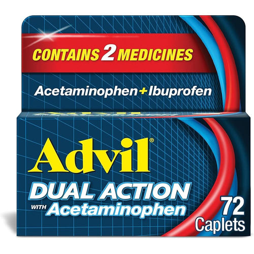 Advil Dual Action with Acetaminophen Back Pain 72 Caplets by Pasteur Pharmacy