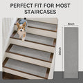 YDKGL 4PC Non-Slip Peel & Stick Stair Treads 8x30 Brown Chenille by Deal US