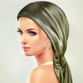 Inch Silky Head Scarf 2 Pcs Large Square Neck Scarf Sleeping Hair Wrapping Sa