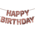 JunyRuny Pre-Strung Happy Birthday Banner Rose Gold Glitter Party Decor by Deal US