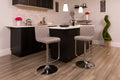 Flash Furniture Set of 2 Contemporary Gray Vinyl Adjustable Height Barstool by Vanessa Jane