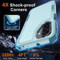 Military-Grade Magnetic Stand Case for Samsung Galaxy A17 5G with Screen Protector Camera Cover Mint Green by Merch Section