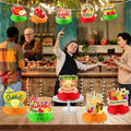 Gexlaju Sukkot Decorations Honeycomb Centerpieces 12pcs Red Yellow Paper by Deal US