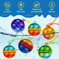 Pop Fidget Keychain 30 Pack Pop Fidget Toys Bulk Party Favors for Kids 4-8