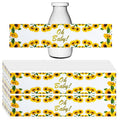 Outus 40pcs Sunflower Baby Shower Water Bottle Labels Floral Waterproof by Deal US