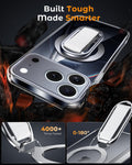 Clear Shockproof Case with Ring Stand for iPhone 17 Pro 6.3 inch by Merch Section