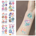 SBOBUY 10 Sheets Yellow Mermaid Temporary Tattoos Birthday Party Supplies by Deal US