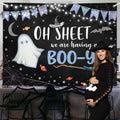 MEHOFOND Halloween Baby Shower Party Backdrop Purple Vinyl 7x5ft by Deal US