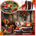 Beeveer Fall Thanksgiving Harvest Apple Orchard Cardboard Cutouts 20-26" Set by Deal US