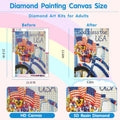 Miairivy God Bless The USA Diamond Art Kit DIY 5D Full Drill 12x16 inches by Deal US