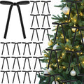 Eunhdet Velvet Christmas Tree Bows Burgundy 5x7in 24 Pcs by Deal US