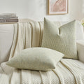 FUTEI Green Chenille Throw Pillow Covers 20x20 Inch Set of 2 Modern Decor by Deal US