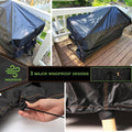 Rimwig Waterproof Outdoor Sofa Cover 89x89in V-Shape Black 420D Oxford Fabric by Deal US