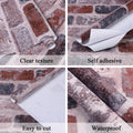 KUKANTST Brick Stone Peel and Stick Wallpaper 17.8"x472" Waterproof Vinyl Roll by Deal US