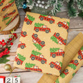 CAMKUZON Kraft Christmas Wrapping Paper Roll Vintage Red Black Plaid 17.4 Inch by Deal US