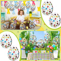 Jetec 12 Pcs Inflatable Easter Eggs 16in Large Glitter PVC Decorations Silver by Deal US