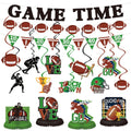 Koeilay Game Time Football Banner & Decorations Green Brown Party Supplies by Deal US