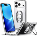 Clear Case with Double Ring Stand for iPhone 17 Pro 6.3" Shockproof Cover by Merch Section