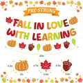 YWLACC Fall in Love with Learning Classroom Banner Autumn Leaves Pumpkin by Deal US