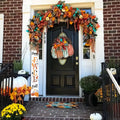 AUSTAB Happy Fall Y'all Wooden Porch Sign 47.2" x 7.8" White Autumn Decor by Deal US