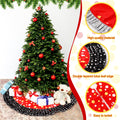 Soulchen Christmas Tree Skirt Double Layer Red Black Yellow Big Wave Point 51" by Deal US