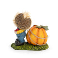 Hodao Thanksgiving Scarecrow Turkey Pumpkin Decor Farmhouse Fall Centerpiece Red by Deal US