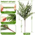 Wsorik 12Pcs 24 Inch Norfolk Pine Stems Artificial Greenery Branches by Deal US