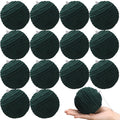 Soulchen 15 Pcs 3.15" Large Green Velvet Flocked Christmas Balls Ornaments by Deal US
