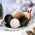 Choonshow Velvet Christmas Ball Ornaments 16 Pack 3.15" Brown Green by Deal US