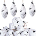 Watayo 12 Pcs Mini Halloween Skull Decorations 4x1.5in White Gauze Wrapped by Deal US